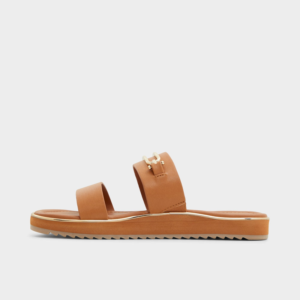 Aldo Lagoon Other Brown Women's Flats - Strappy flat sandal, Footbed sandal Women