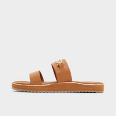 Aldo Lagoon Other Brown Women's Flats - Strappy flat sandal, Footbed sandal Women