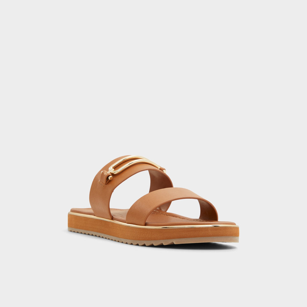 Aldo Lagoon Other Brown Women's Flats - Strappy flat sandal, Footbed sandal Women