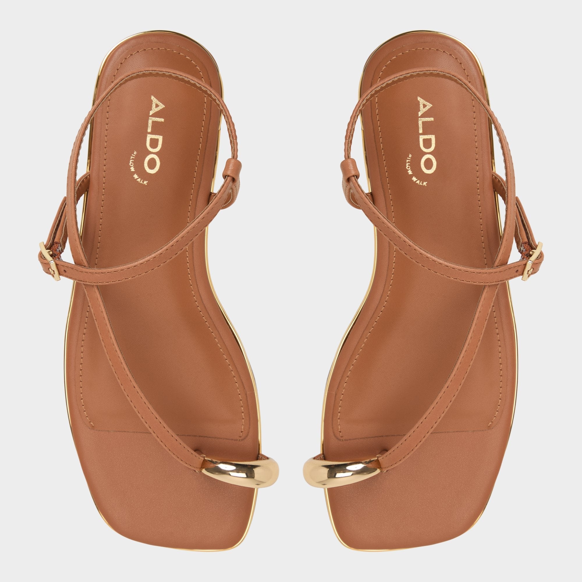 Aldo Jomalina Medium Brown Women's Flats - Strappy flat sandal Women