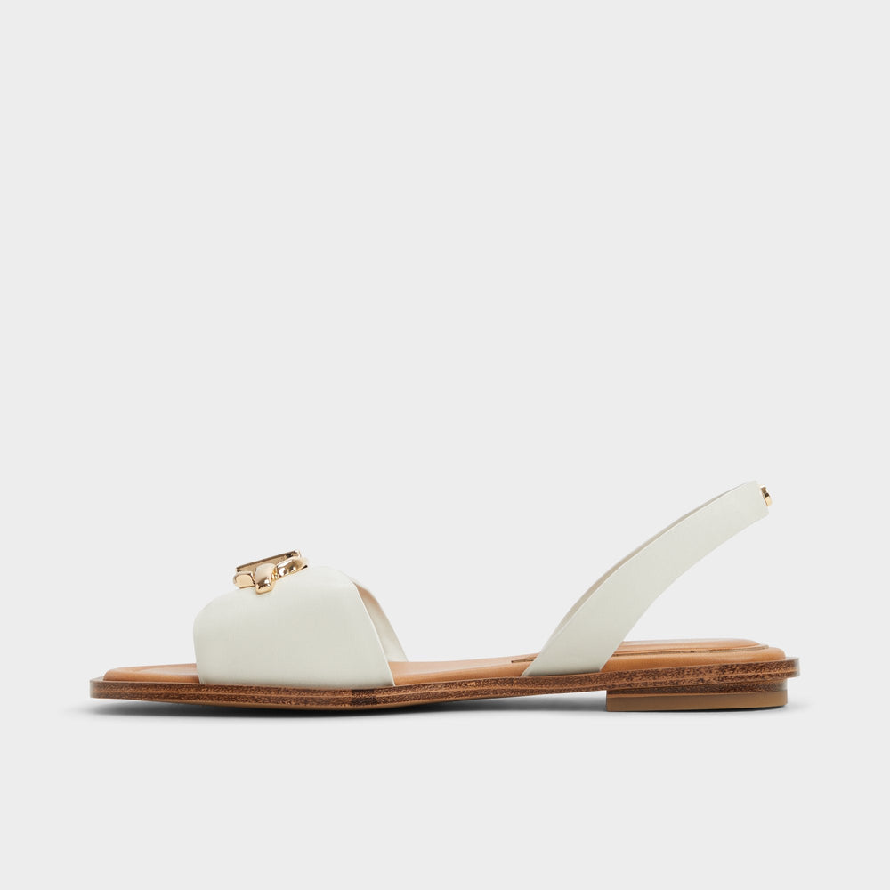 Aldo Goassi White/Bone Women's Flats - Flat sandal Women