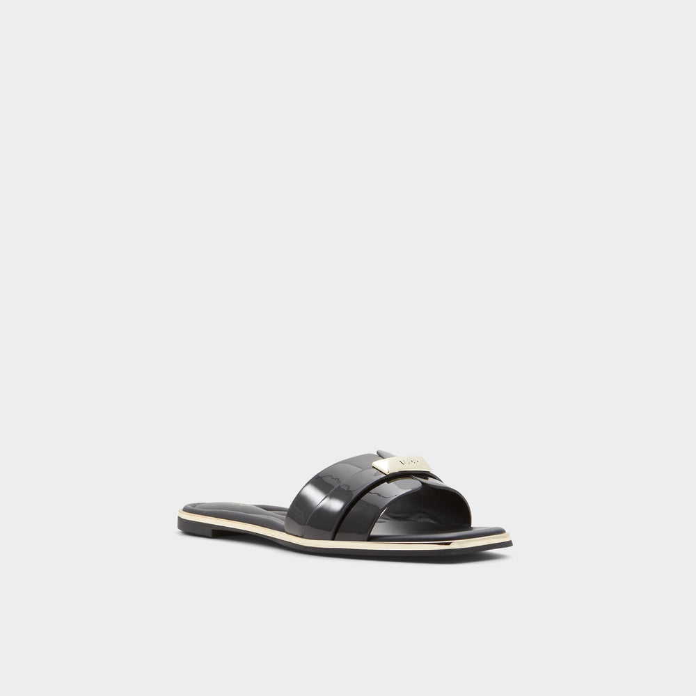 Aldo Darine Black Women's Flats - Slide sandal Women