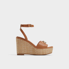 Aldo Ybylin Medium Brown Women's Wedges - Wedge sandal, Wedge heel Women