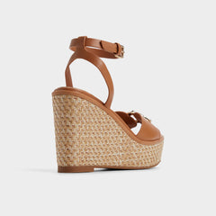 Aldo Ybylin Medium Brown Women's Wedges - Wedge sandal, Wedge heel Women