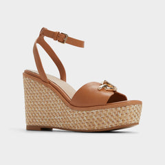 Aldo Ybylin Medium Brown Women's Wedges - Wedge sandal, Wedge heel Women