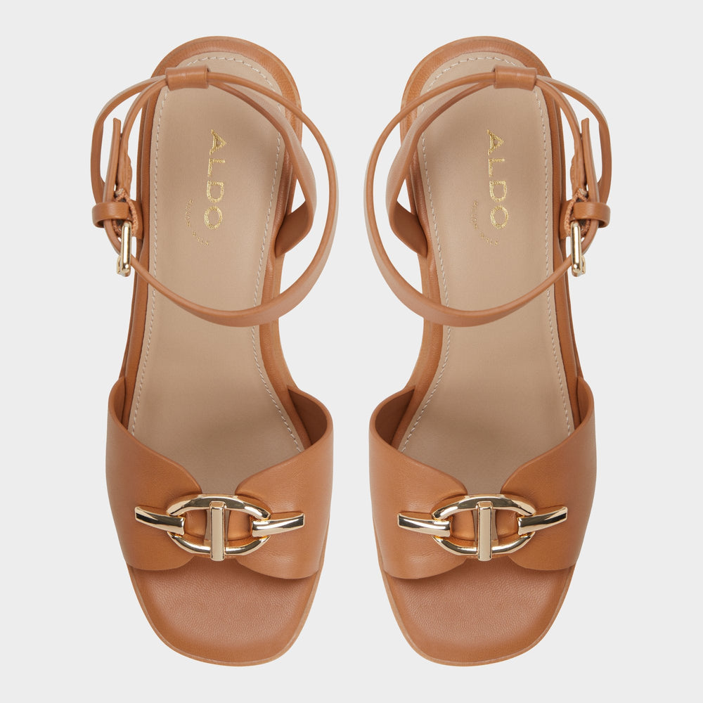 Aldo Ybylin Medium Brown Women's Wedges - Wedge sandal, Wedge heel Women