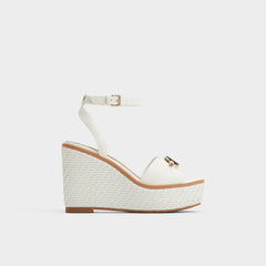 Aldo Ybylin White Women's Wedges - Wedge sandal, Wedge heel Women