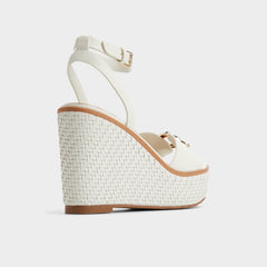Aldo Ybylin White Women's Wedges - Wedge sandal, Wedge heel Women