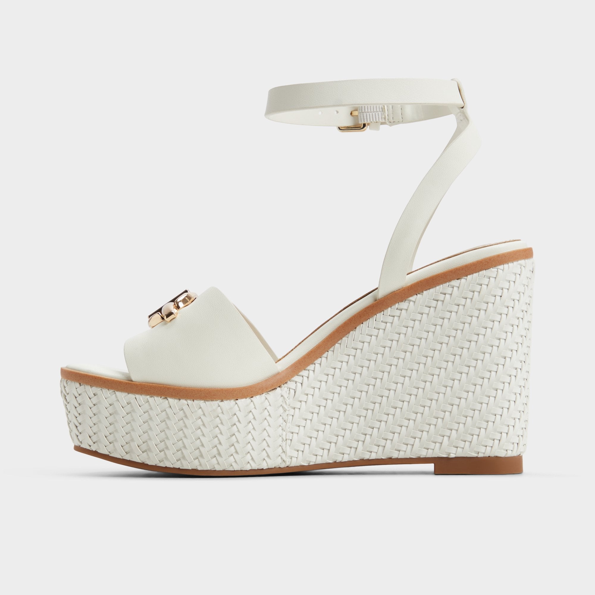 Aldo Ybylin White Women's Wedges - Wedge sandal, Wedge heel Women