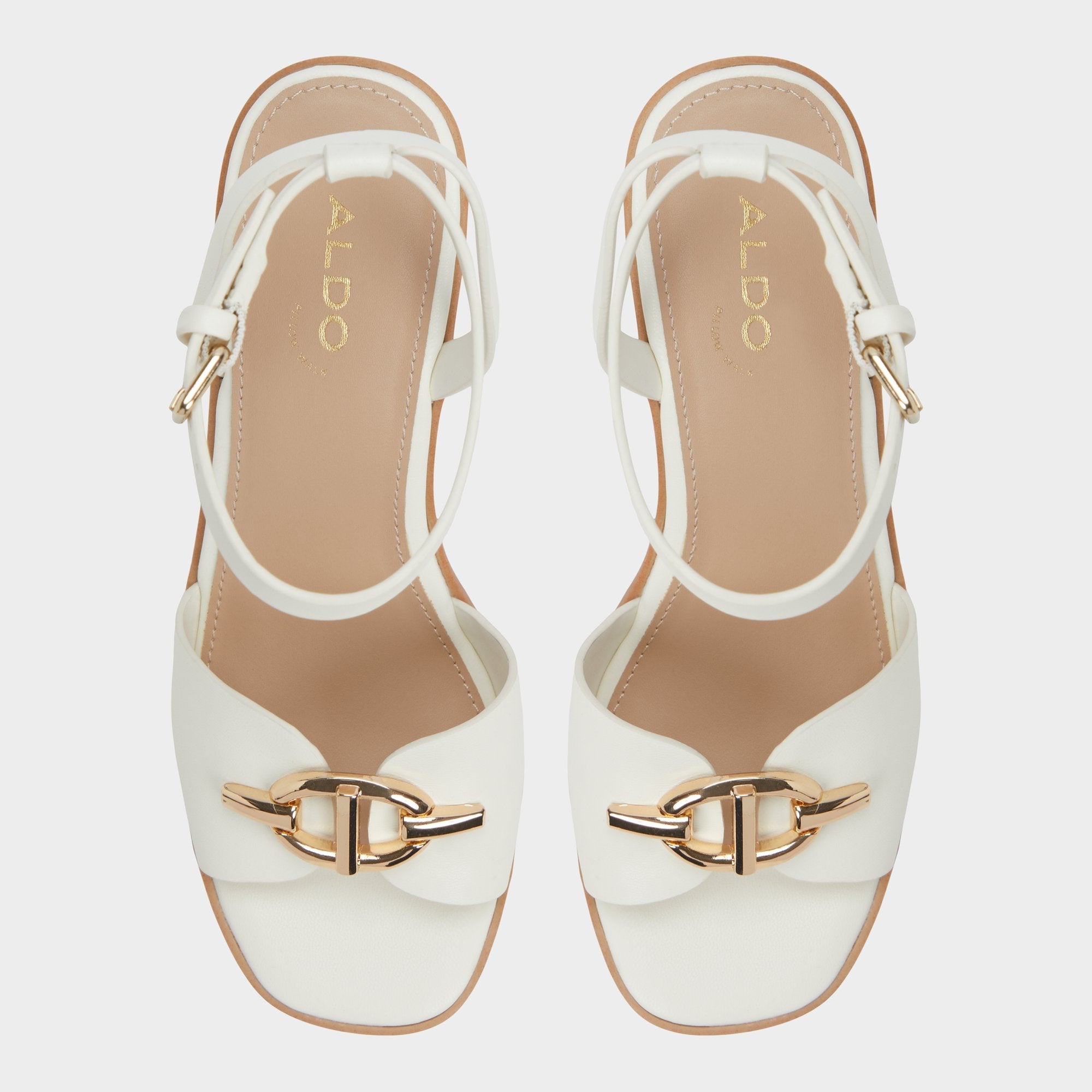 Aldo Ybylin White Women's Wedges - Wedge sandal, Wedge heel Women