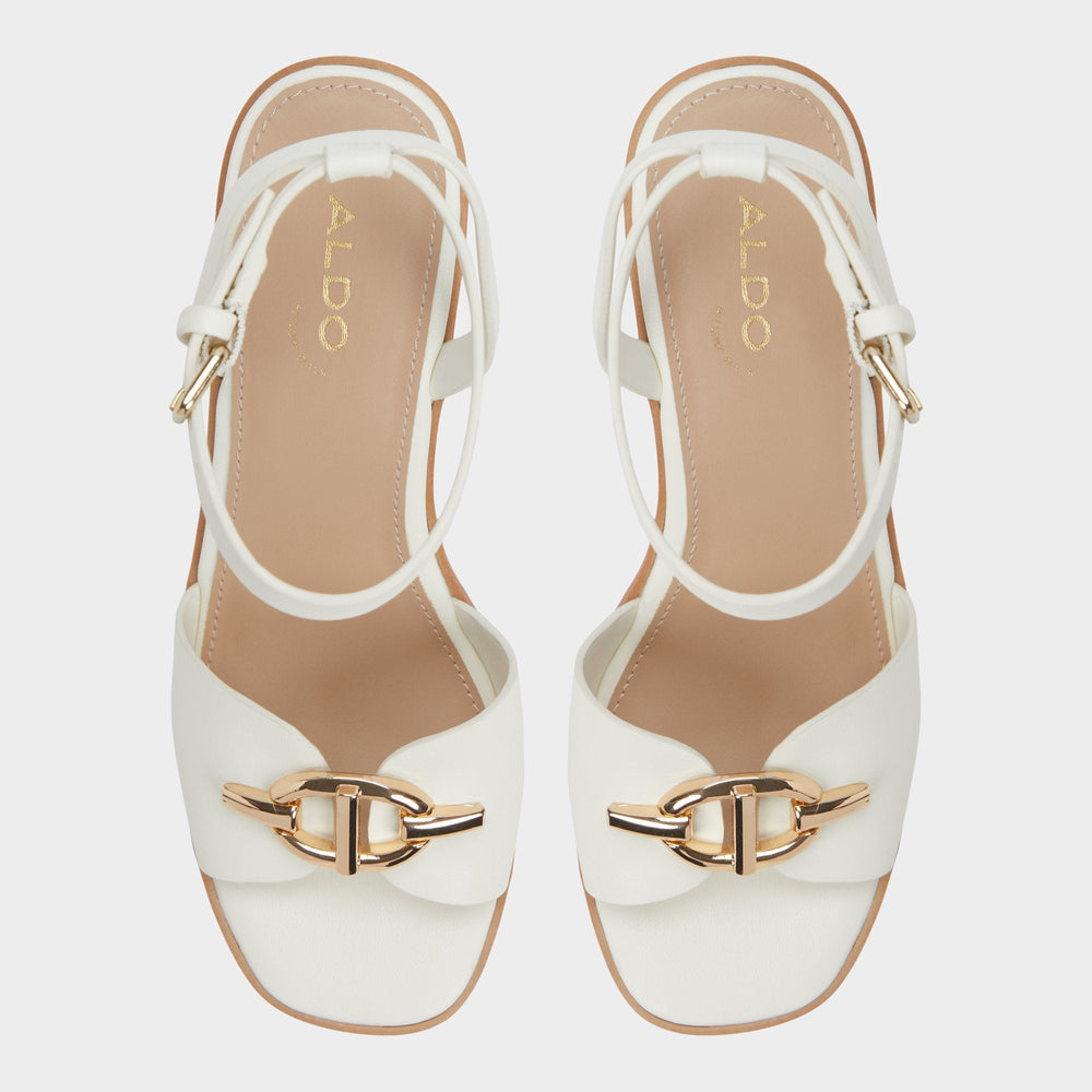 Aldo Ybylin White Women's Wedges - Wedge sandal, Wedge heel Women