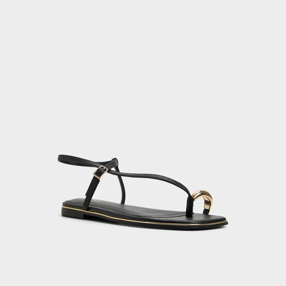 Aldo Jomalina Black Women's Flats - Strappy flat sandal Women