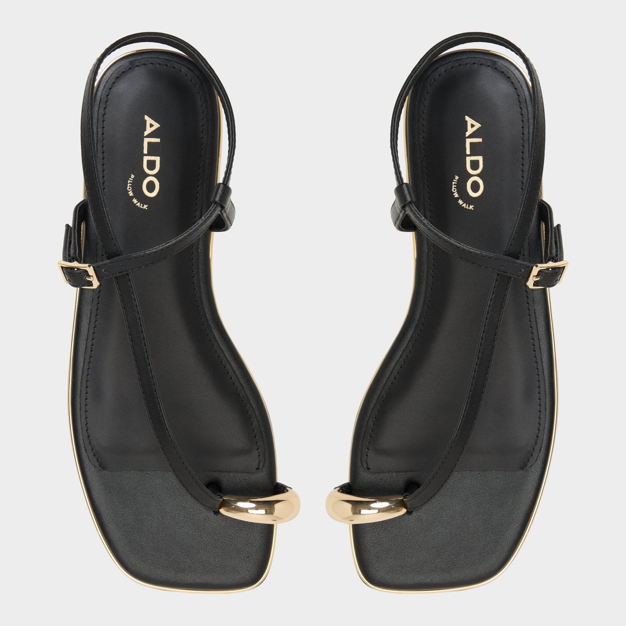 Aldo Jomalina Black Women's Flats - Strappy flat sandal Women