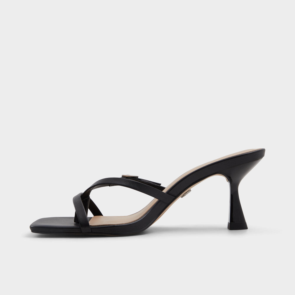 Aldo Gannever Black Women's Thong Sandals - Heeled flip flop, Stiletto heel Women