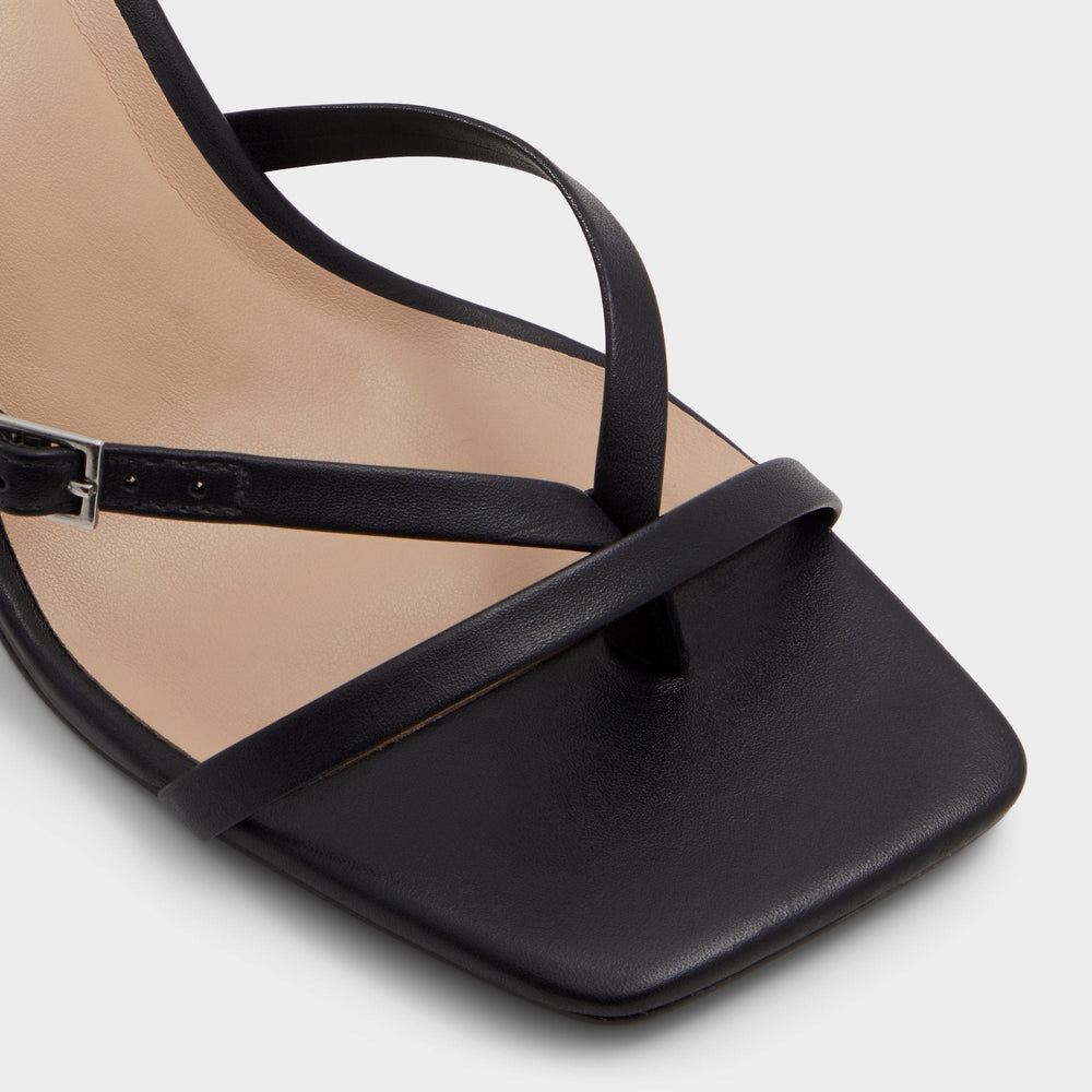 Aldo Gannever Black Women's Thong Sandals - Heeled flip flop, Stiletto heel Women