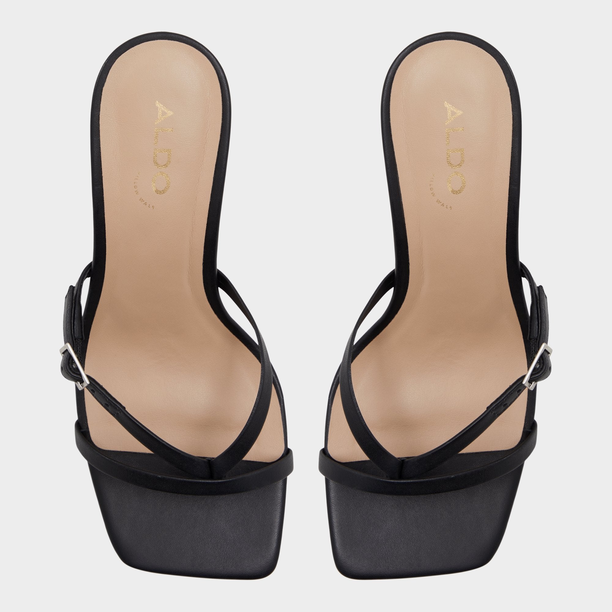 Aldo Gannever Black Women's Thong Sandals - Heeled flip flop, Stiletto heel Women