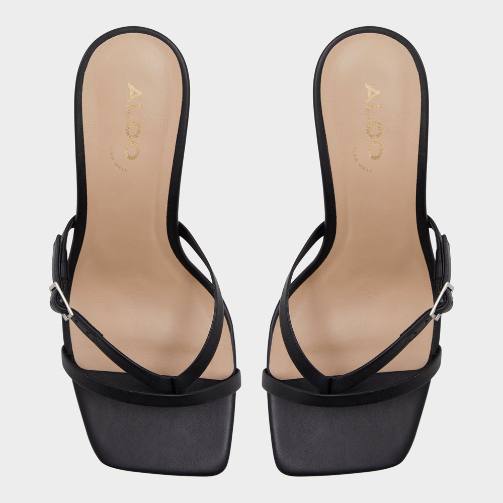 Aldo Gannever Black Women's Thong Sandals - Heeled flip flop, Stiletto heel Women