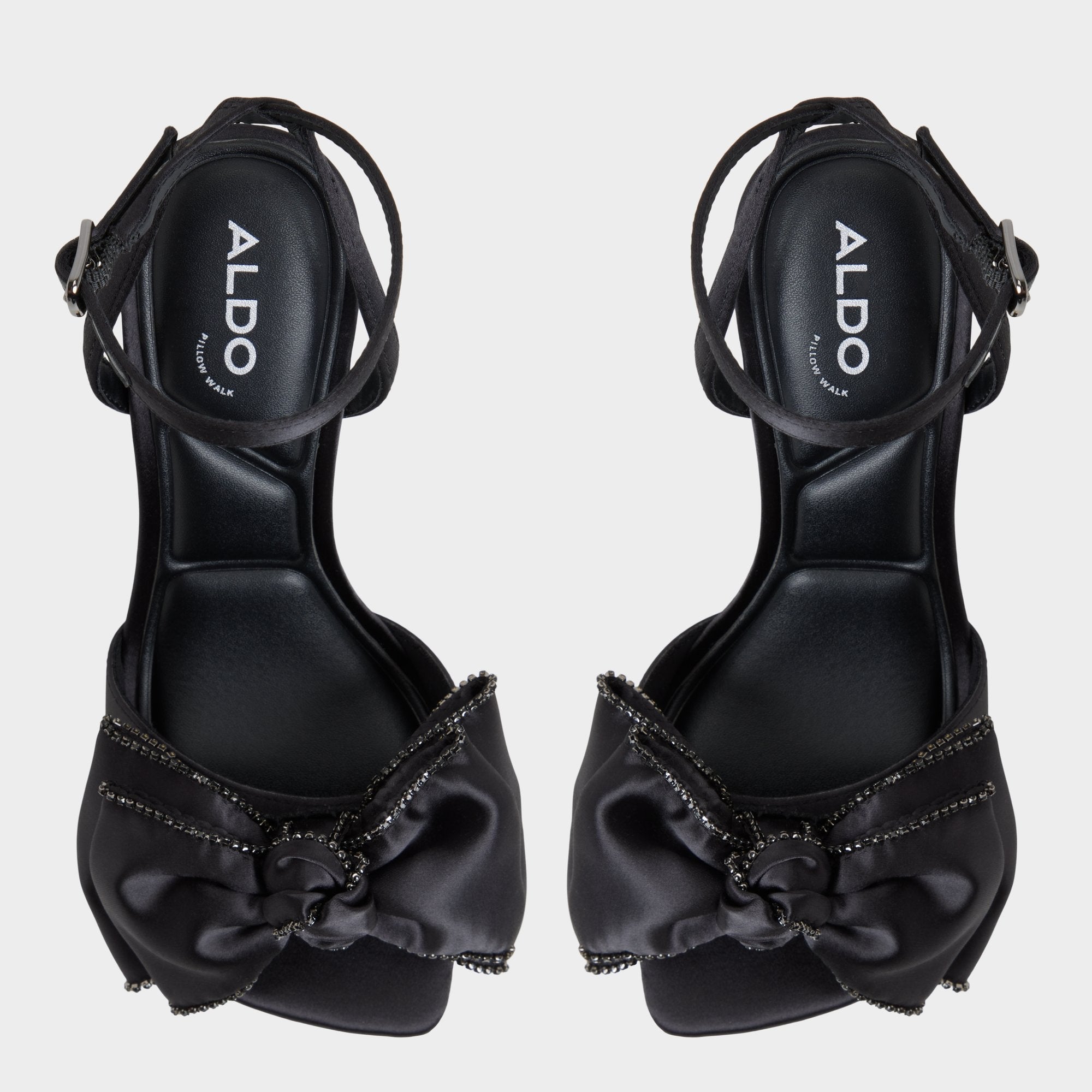 Aldo Tinsel in Black - Strappy heeled sandal, Stiletto heel Women