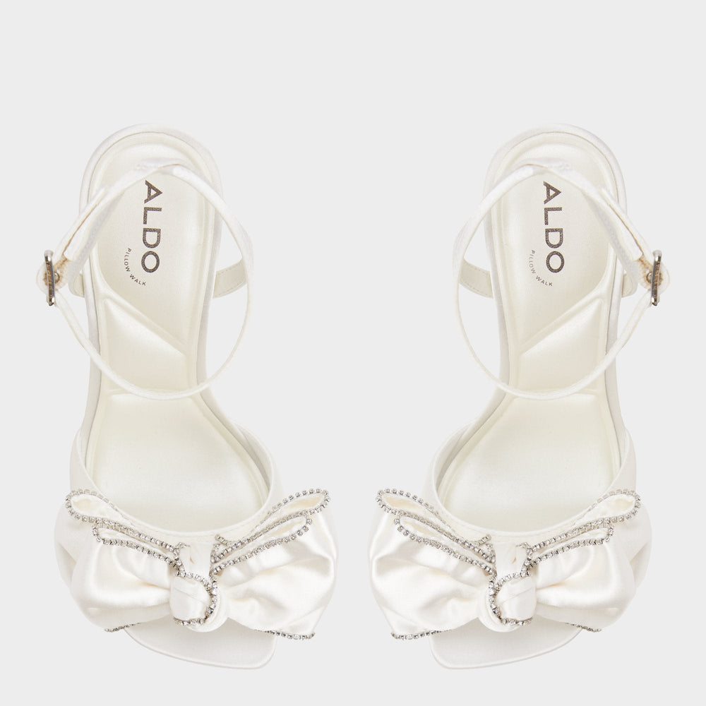 Aldo Tinsel in Other White - Strappy heeled sandal, Stiletto heel Women