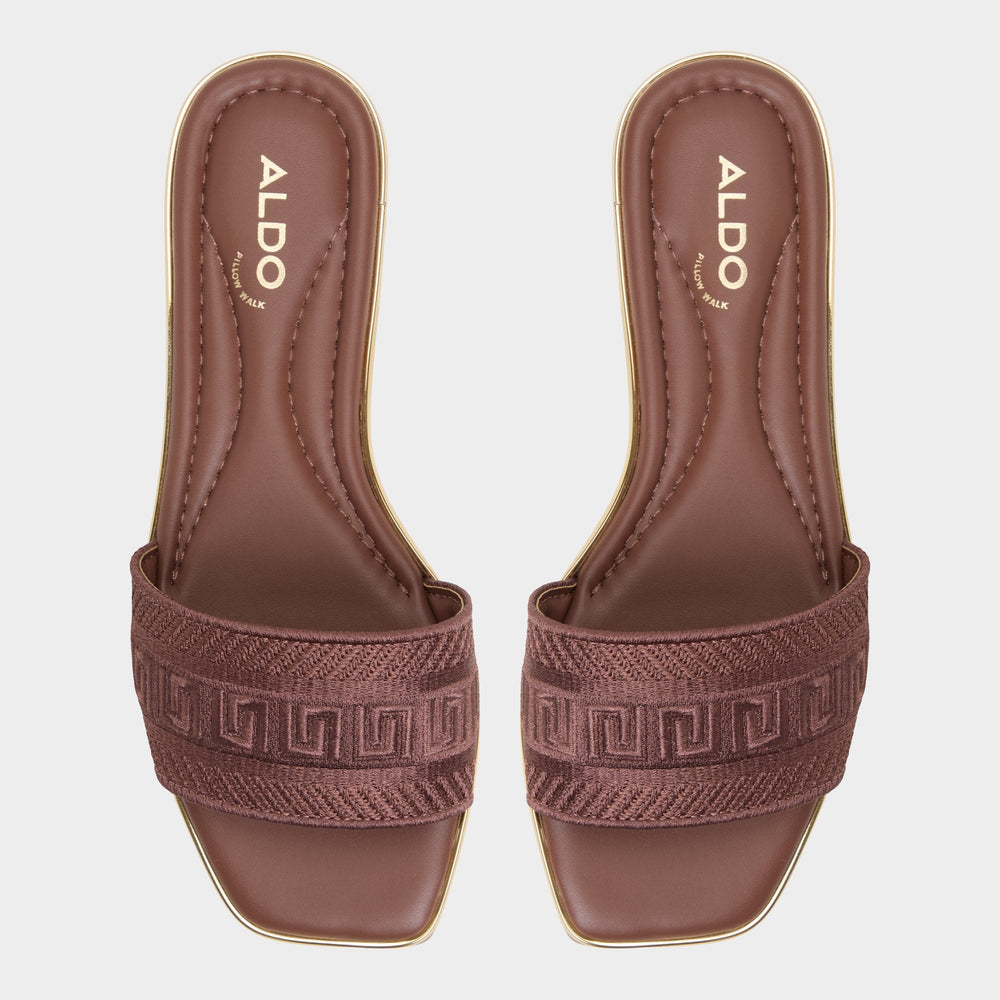 Aldo Oceania Medium Brown Women's Flats - Slide sandal Women