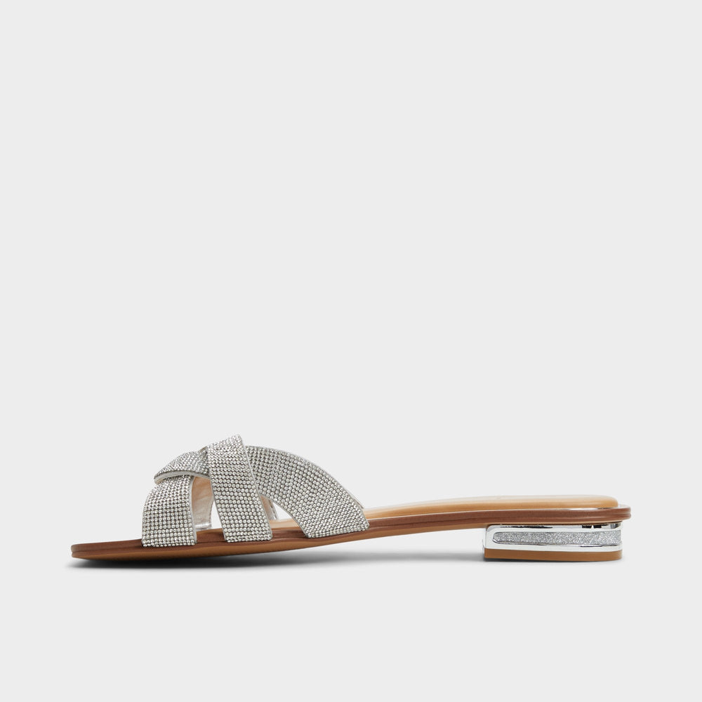 Aldo Ormeley Silver Women's Iridescent metallics - Slide sandal Women
