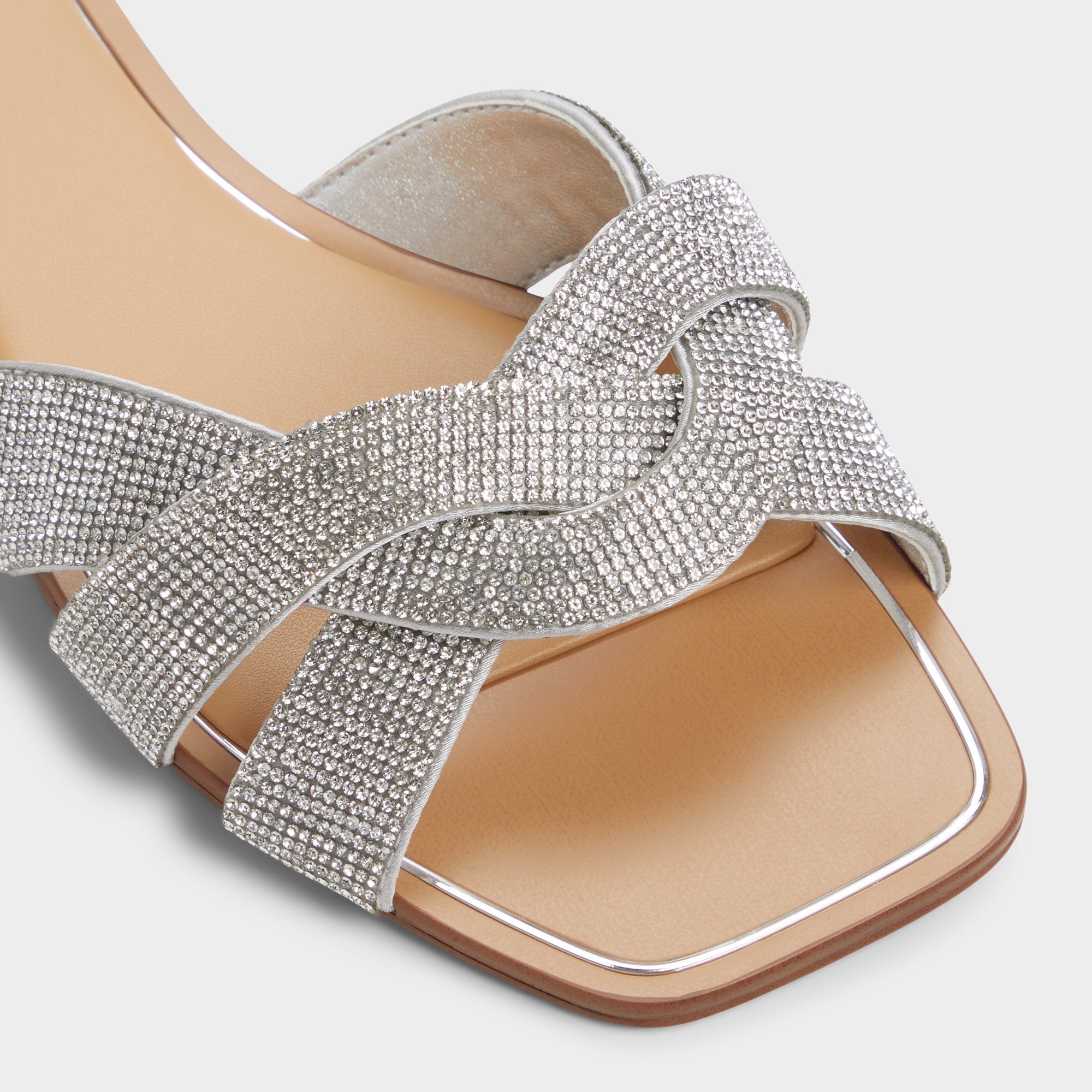 Aldo Ormeley Silver Women's Iridescent metallics - Slide sandal Women