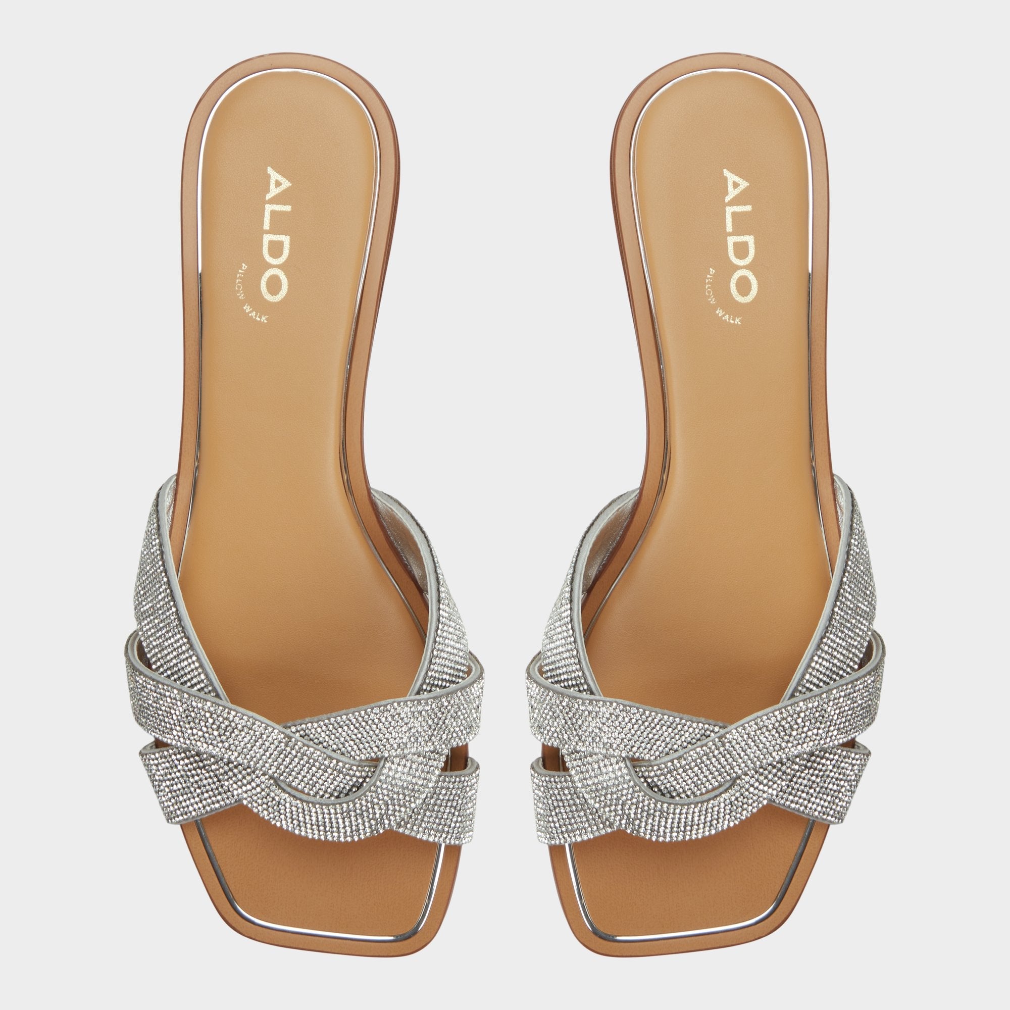 Aldo Ormeley Silver Women's Iridescent metallics - Slide sandal Women