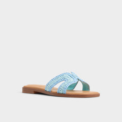 Aldo Itsandal Blue Combo Women's Flats - Slide sandal Women