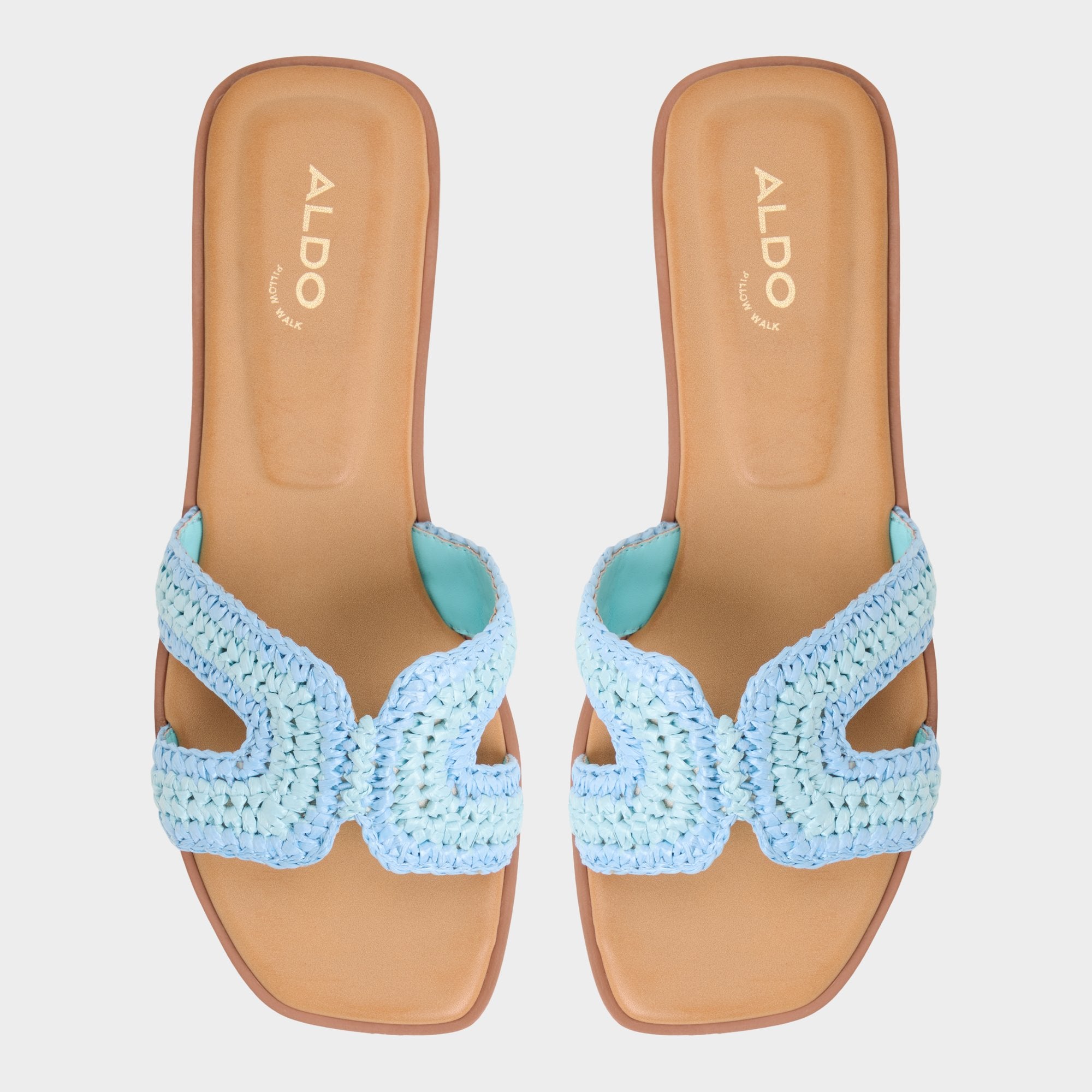 Aldo Itsandal Blue Combo Women's Flats - Slide sandal Women
