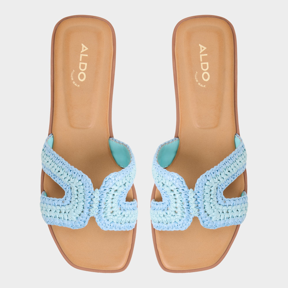 Aldo Itsandal Blue Combo Women's Flats - Slide sandal Women