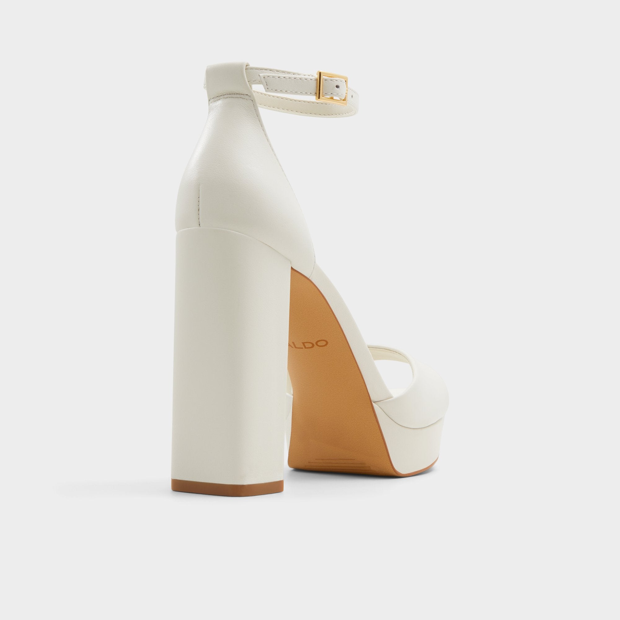 Aldo Enaegyn2.0 White/Bone Women's Platform Shoes - Strappy heeled sandal, Block heel Women