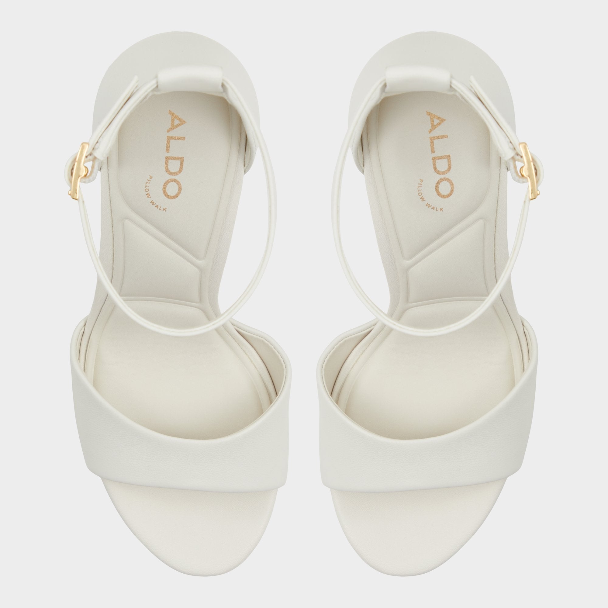 Aldo Enaegyn2.0 White/Bone Women's Platform Shoes - Strappy heeled sandal, Block heel Women