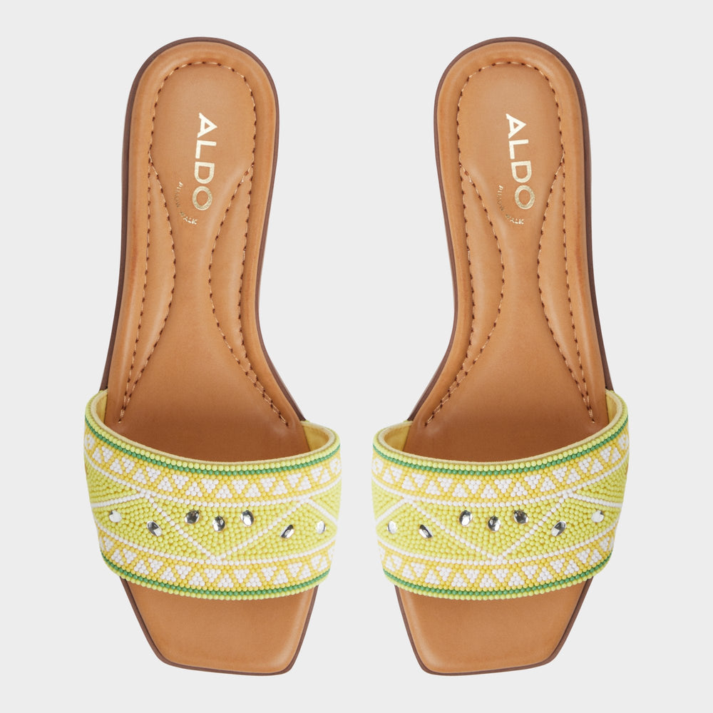 Aldo Seavacay Bright Yellow Women's Travel essentials - Slide sandal Women
