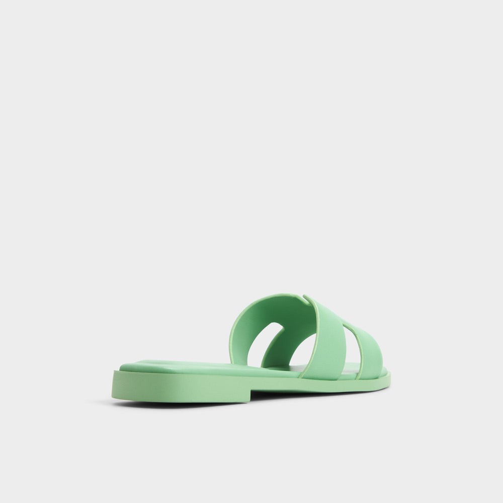 Aldo Itsandal Medium Green Women's Flats - Slide sandal Women
