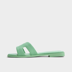 Aldo Itsandal Medium Green Women's Flats - Slide sandal Women