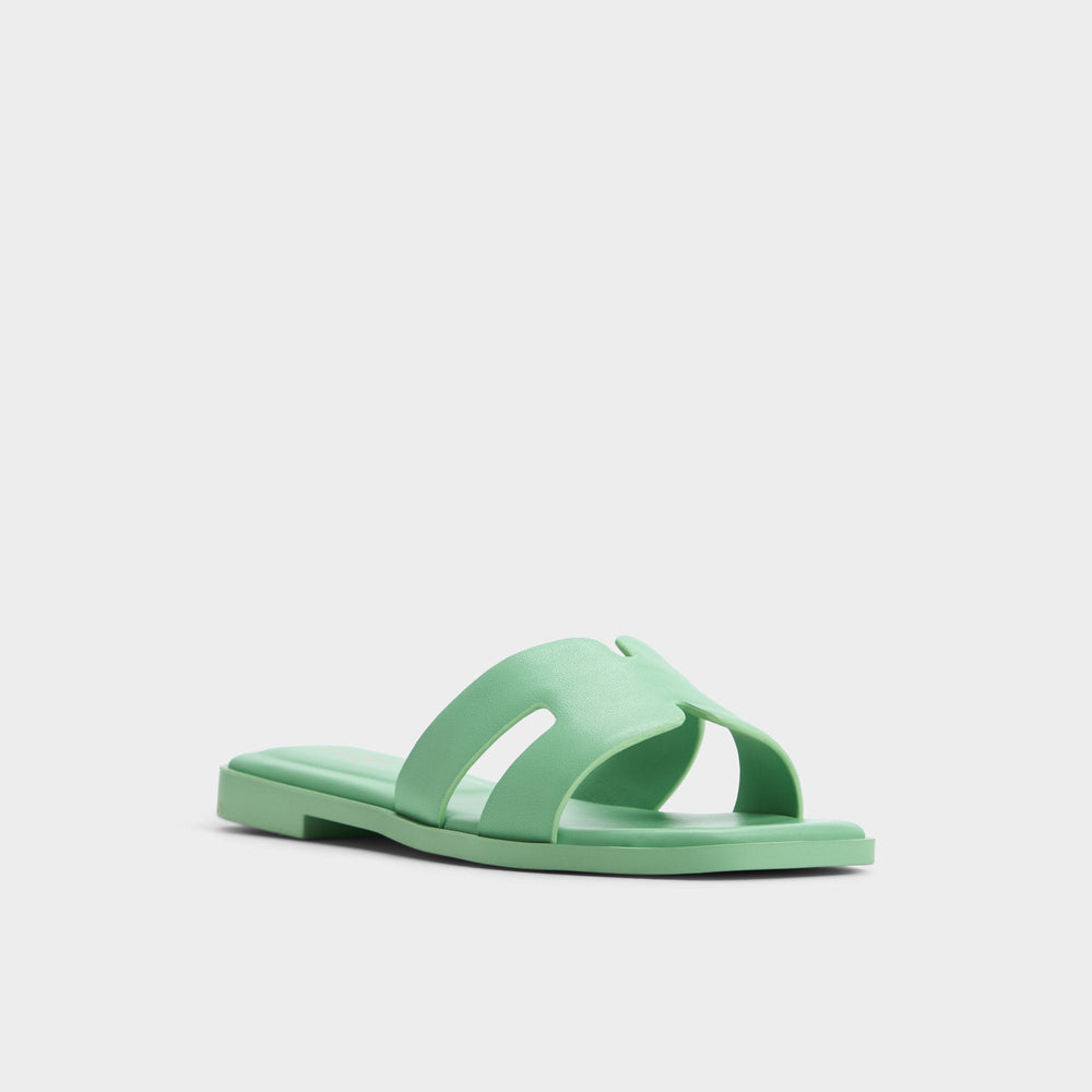 Aldo Itsandal Medium Green Women's Flats - Slide sandal Women