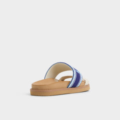 Aldo Beachvacay White/Blue Women's Footbed sandals - Slide sandal, Footbed sandal Women