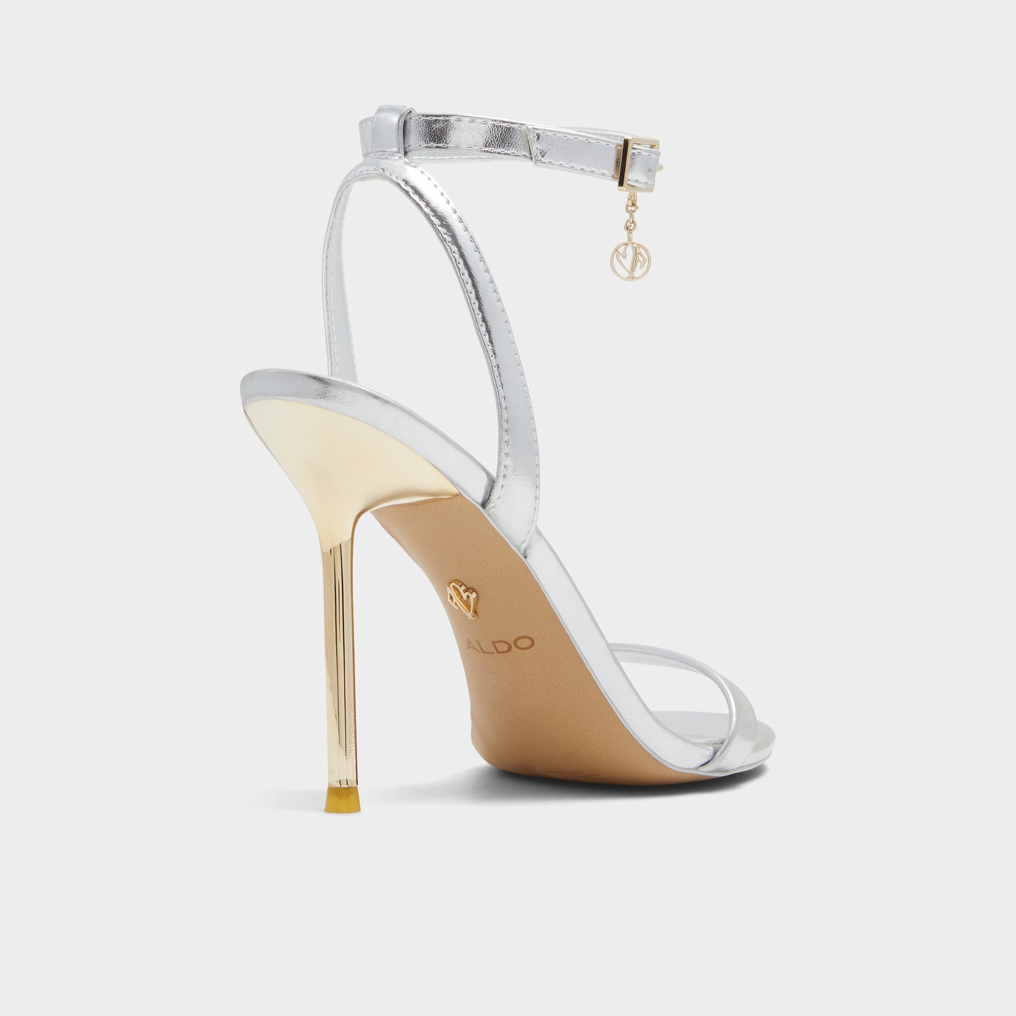 Aldo Maristou Silver Women's Strappy sandals - Strappy heeled sandal Women