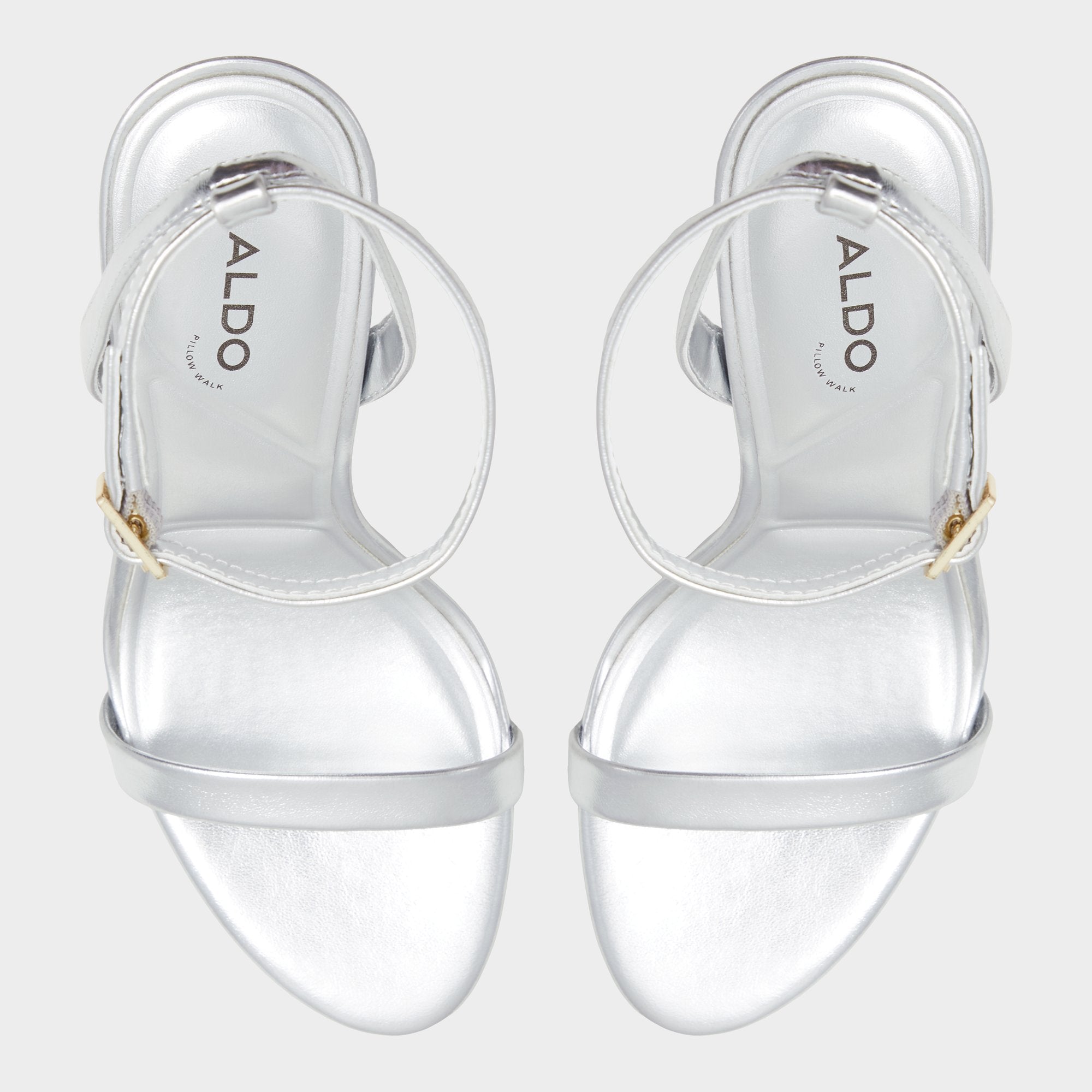 Aldo Maristou Silver Women's Strappy sandals - Strappy heeled sandal Women