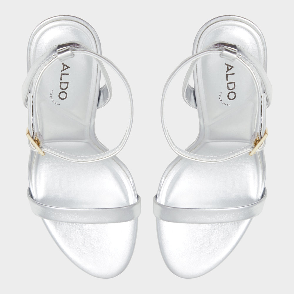 Aldo Maristou Silver Women's Strappy sandals - Strappy heeled sandal Women