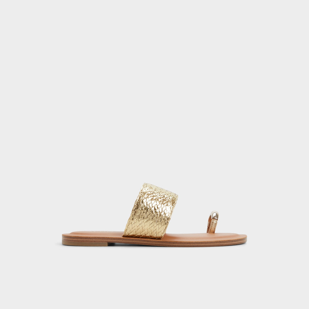 Aldo Beachwalk Gold Women's Iridescent metallics - Slide sandal Women