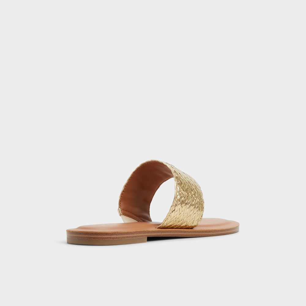 Aldo Beachwalk Gold Women's Iridescent metallics - Slide sandal Women