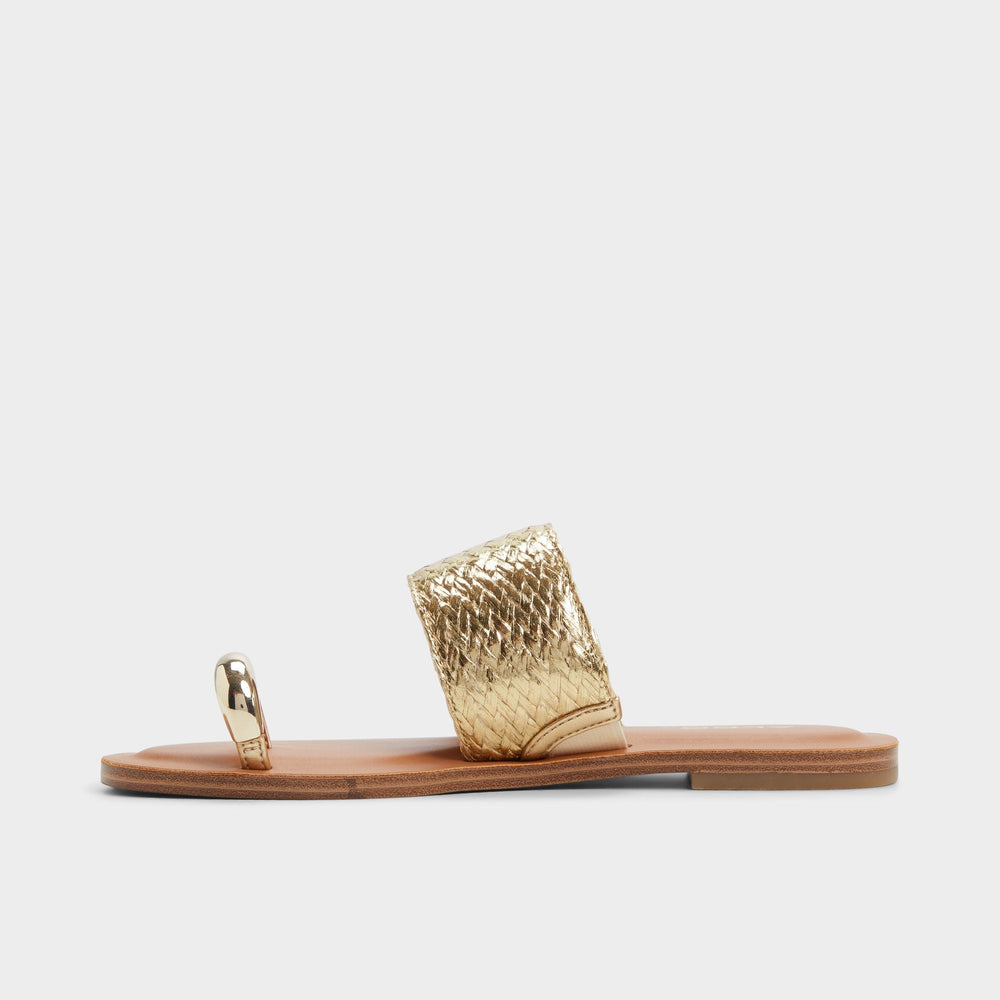 Aldo Beachwalk Gold Women's Iridescent metallics - Slide sandal Women