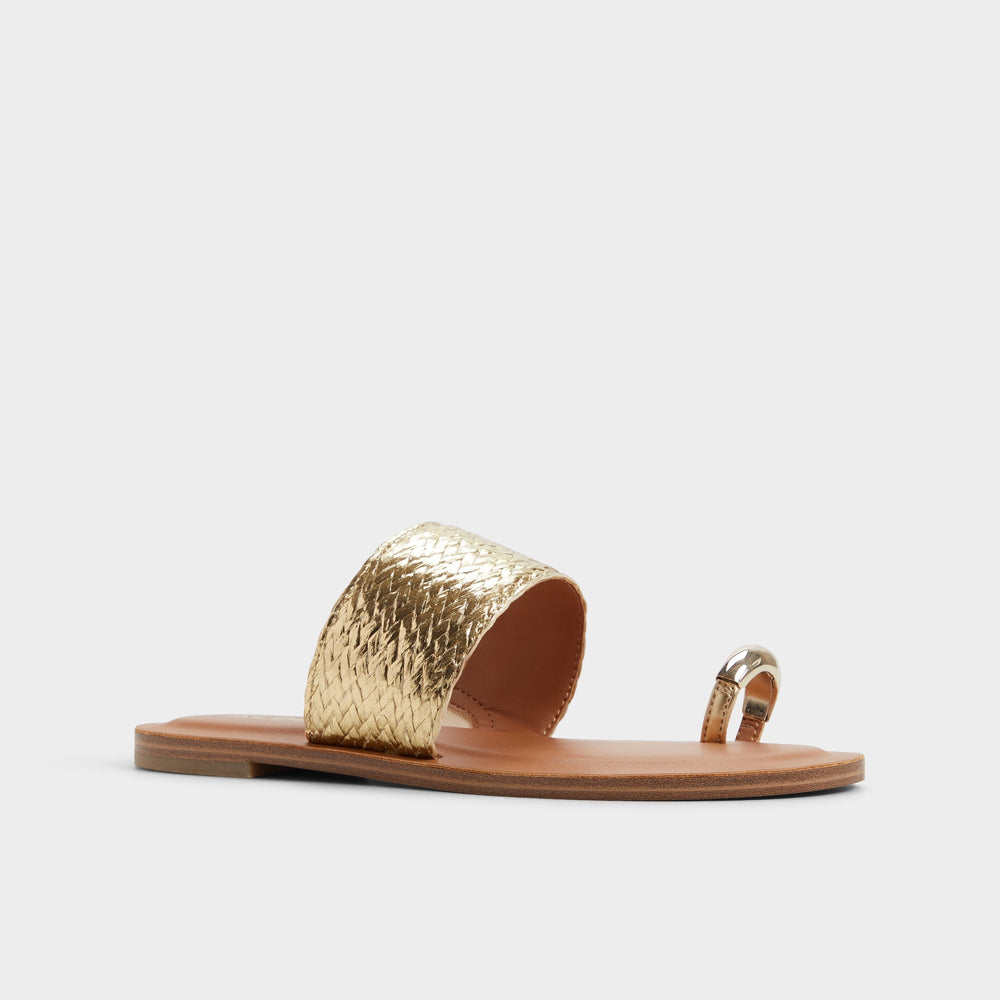 Aldo Beachwalk Gold Women's Iridescent metallics - Slide sandal Women