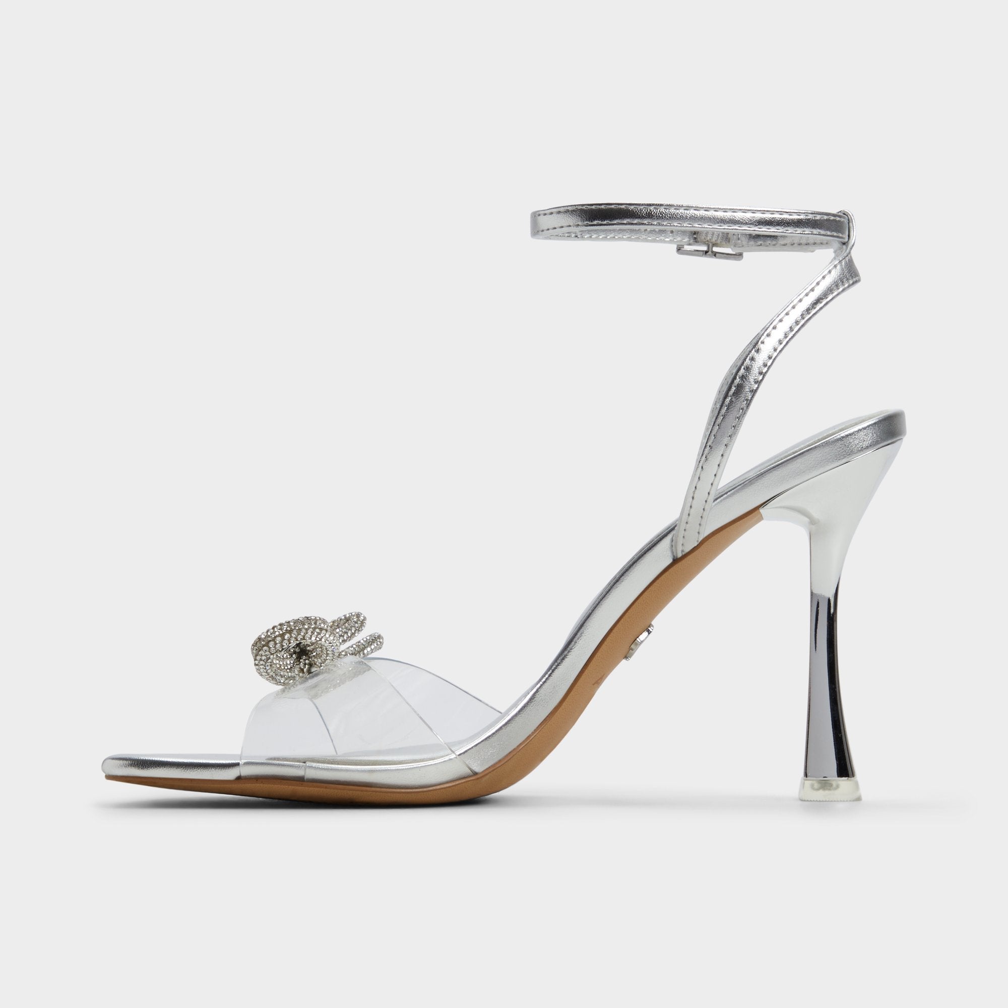 Aldo Ozley Silver Women's Strappy Heels - Strappy heeled sandal Women