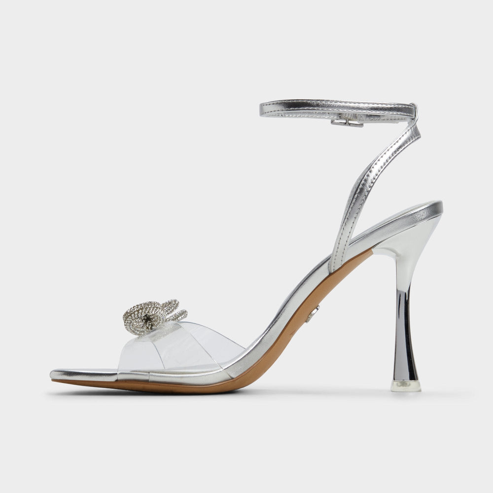 Aldo Ozley Silver Women's Strappy Heels - Strappy heeled sandal Women