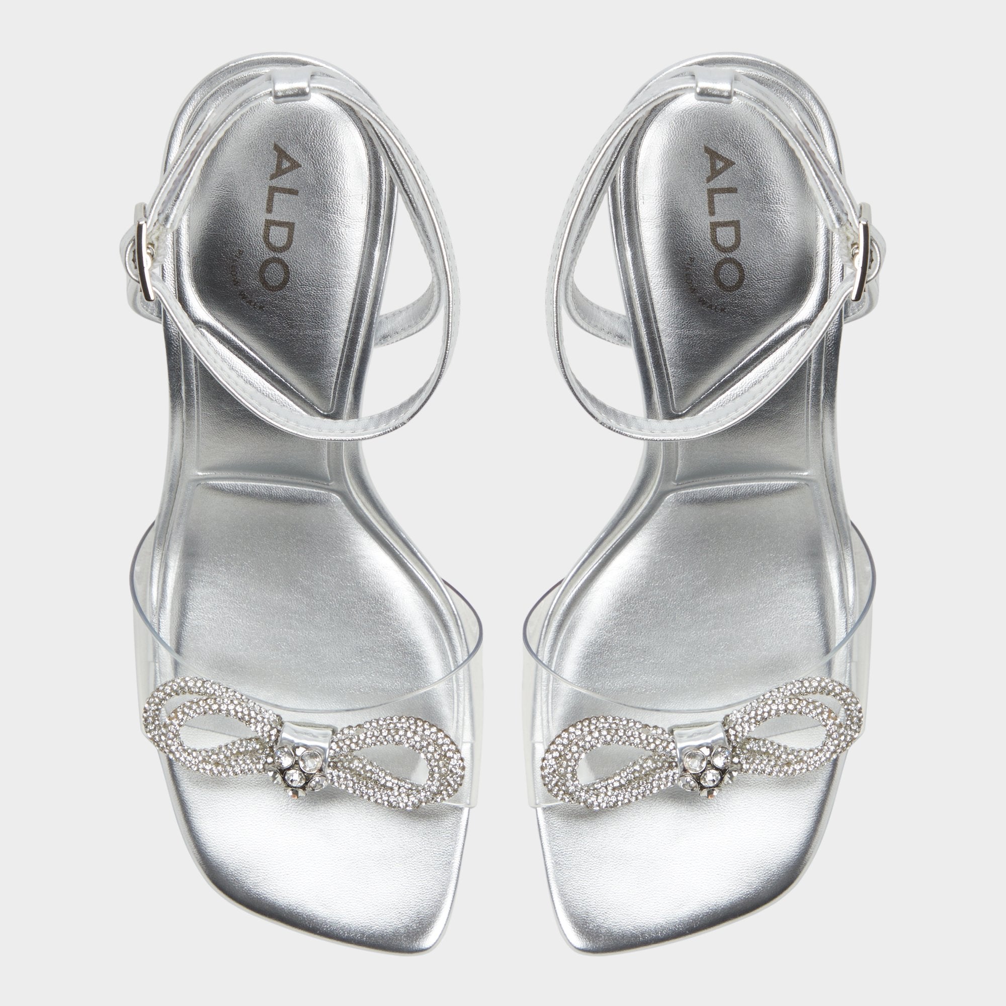 Aldo Ozley Silver Women's Strappy Heels - Strappy heeled sandal Women