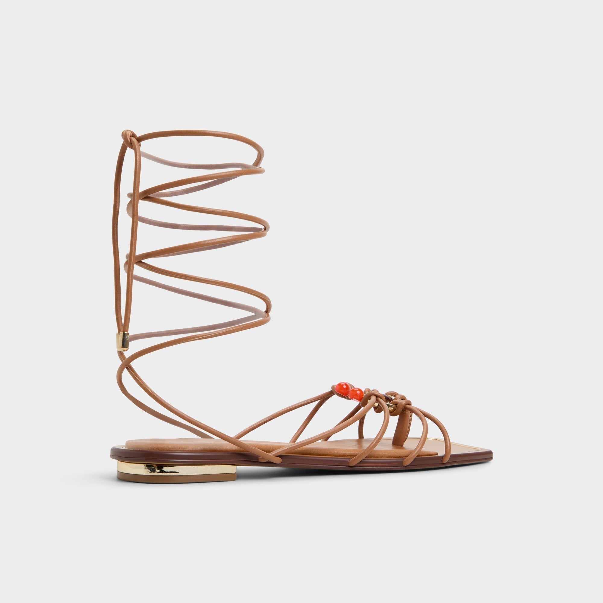 Aldo Nirena Medium Brown Women's Flats - Strappy flat sandal Women
