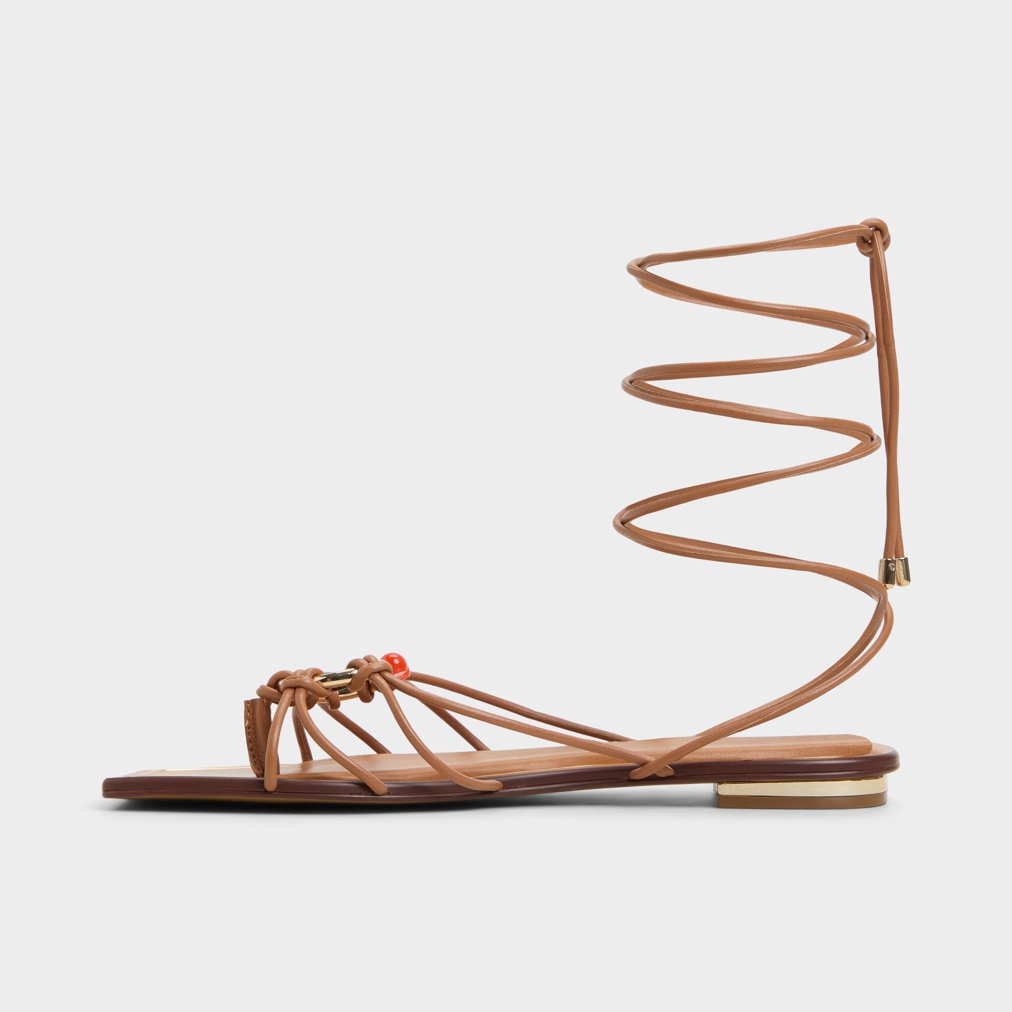 Aldo Nirena Medium Brown Women's Flats - Strappy flat sandal Women