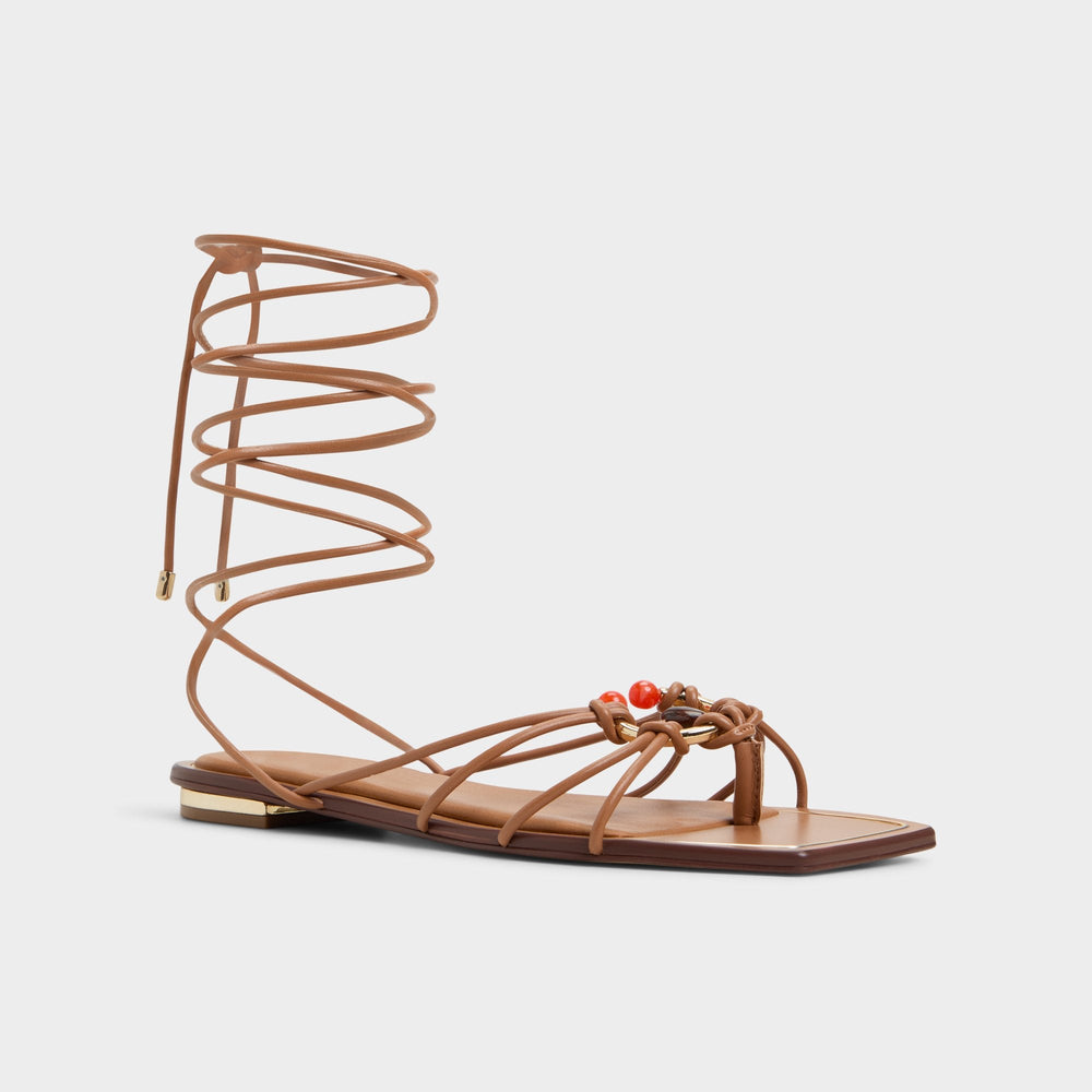 Aldo Nirena Medium Brown Women's Flats - Strappy flat sandal Women